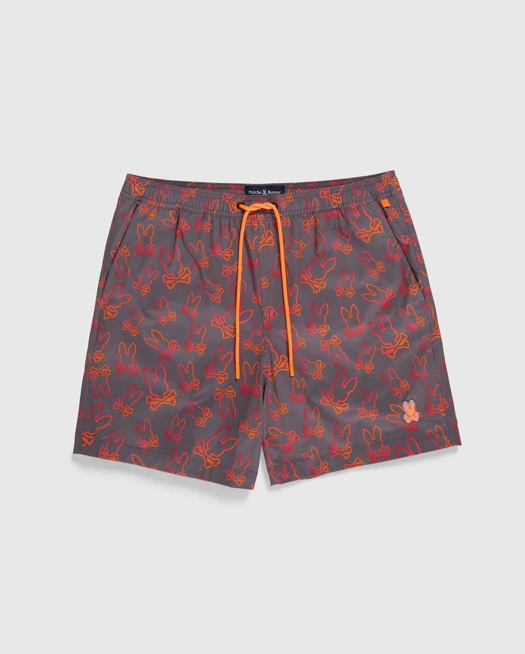 Slip de Bain Psycho Bunny Sheldon All Over Print Swim Trunk Grise Marron Homme | YDR-93940187